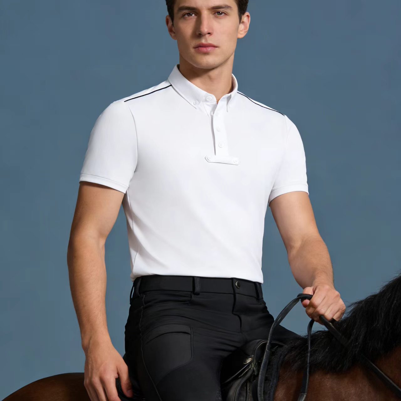 Summer Equestrian Clothing - Maglia polo da equitazione da uomo