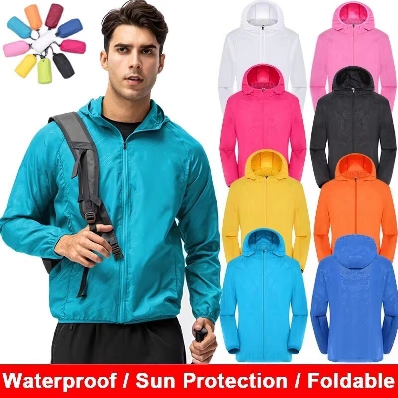 Summer Rain Clothing - Giacca Impermeabile Unisex, Antivento, Protezione Solare,