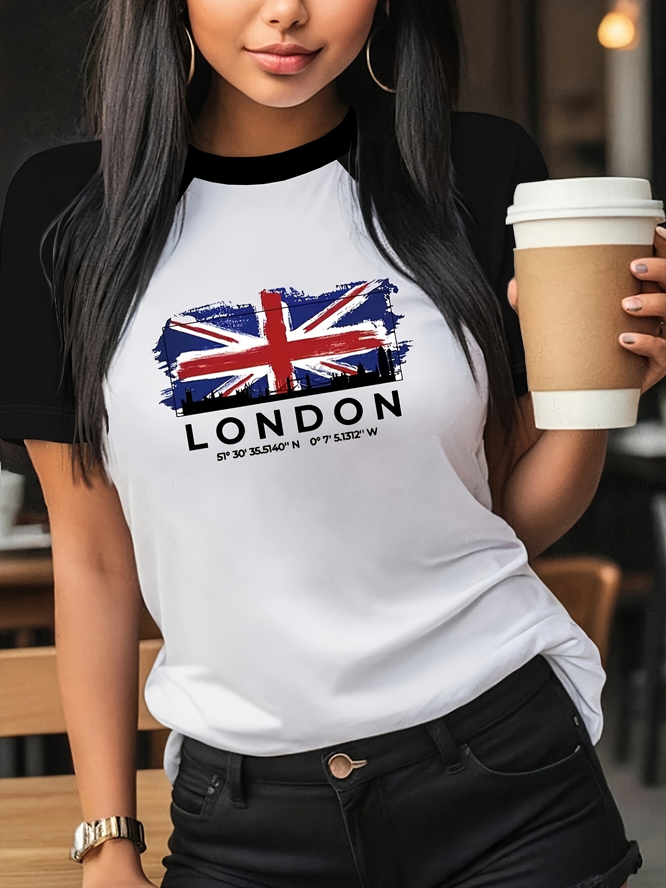Summer Clothing London - T-shirt con stampa grafica LONDON, manica