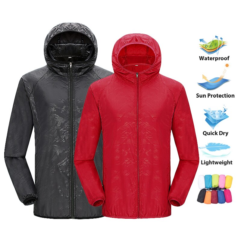 Summer Rain Clothing - LNGXO Giacca da trekking unisex Uomo