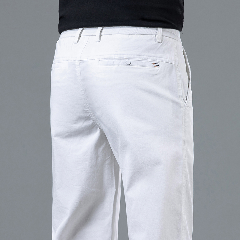 Summer Clothing Brands Men - Pantaloni bianchi estivi da uomo, leggeri,