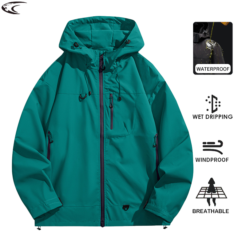 Summer Rain Clothing - LNGXO Giacca Impermeabile Unisex Antivento per