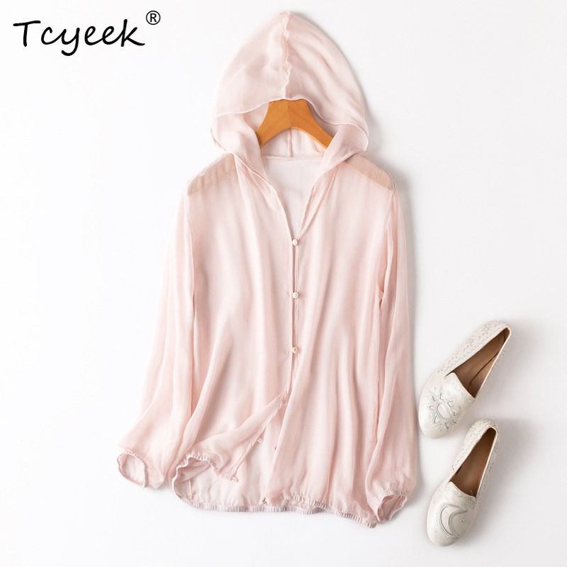 Summer Clothing Usa - Tcyeek Top Donna 100% Vera Seta