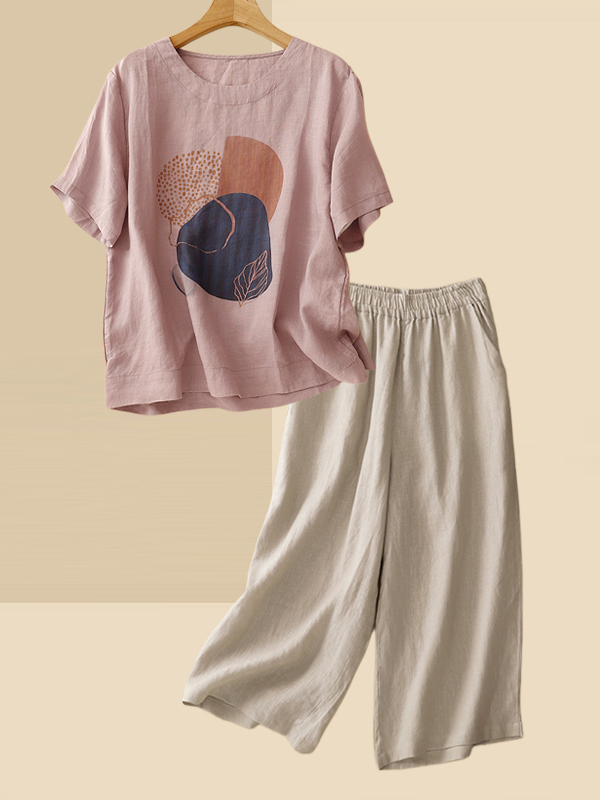 Summer Clothing For Women Over 60 - Set di t-shirt a maniche corte