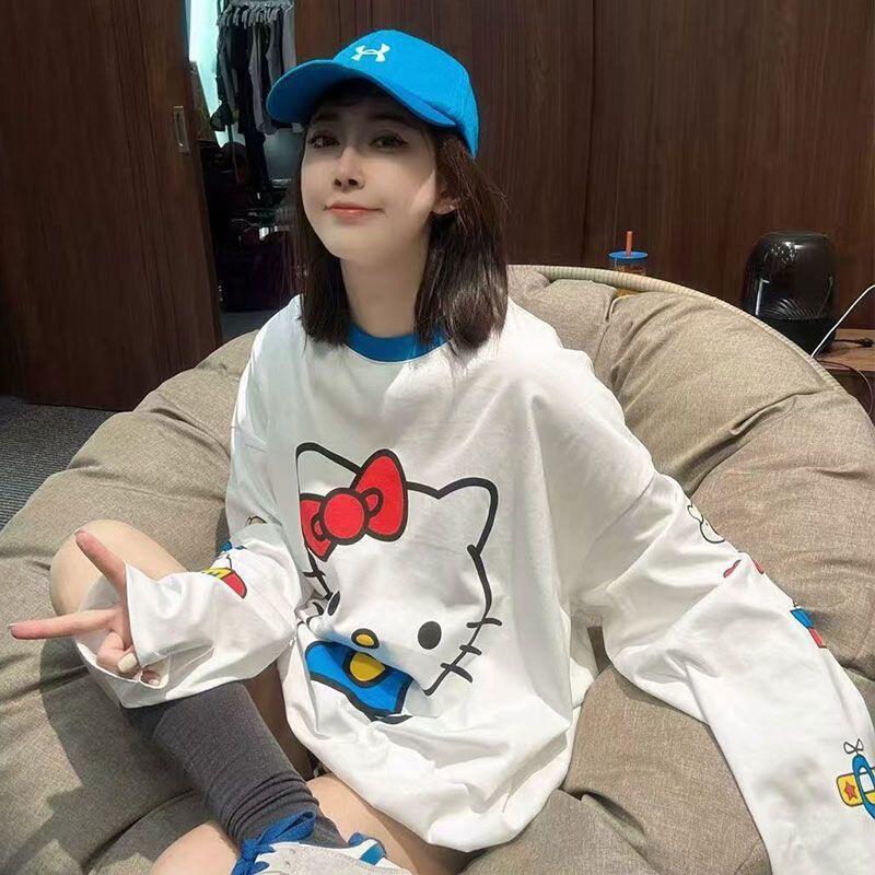 Summer Clothing Usa - T-shirt a maniche lunghe Hello Kitty,