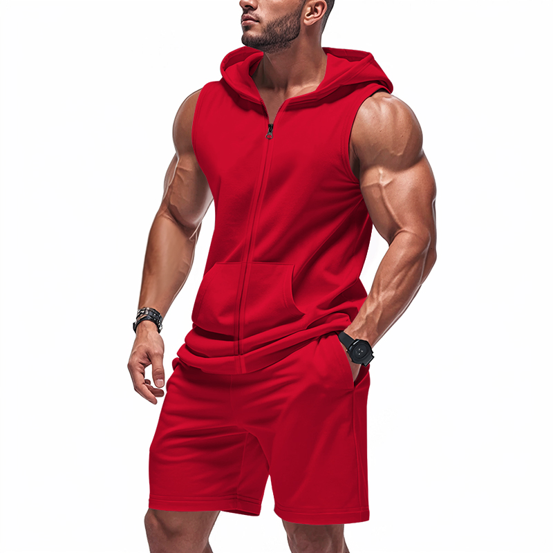 Summer Clothing Sets Men - Completo da Uomo con Felpa Senza