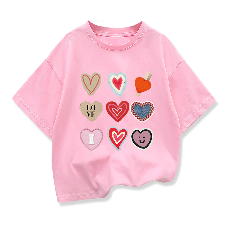 Summer Clothing Drawing For Kids - T-shirt a Cuore di Alta Qualità