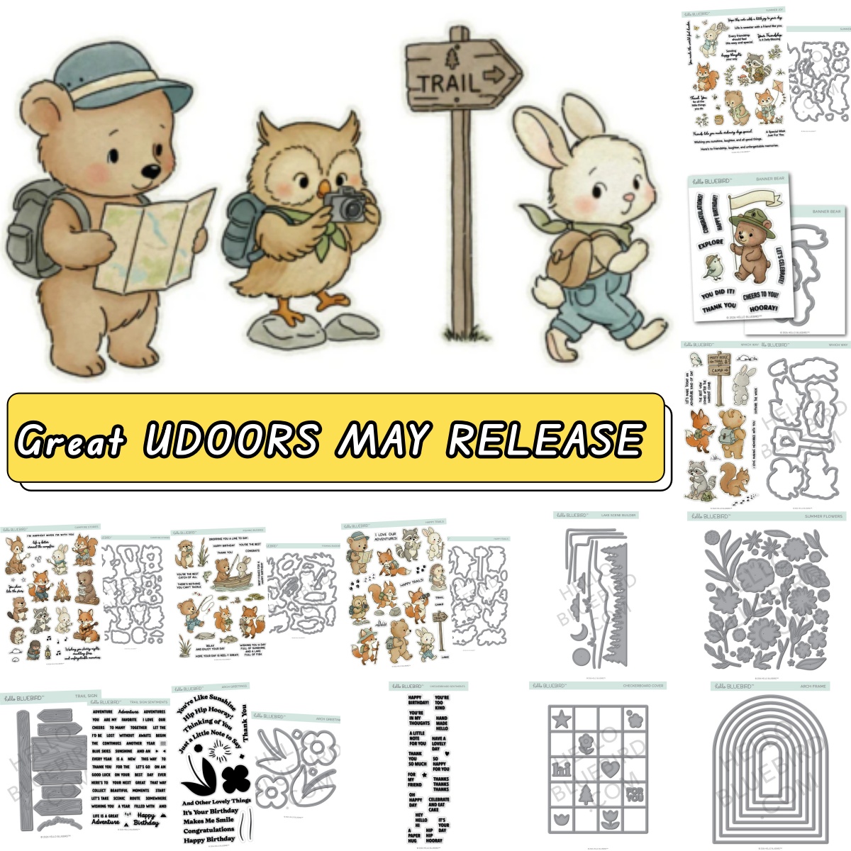 Summer Clothing Banner - Fustelle in metallo e timbri trasparenti