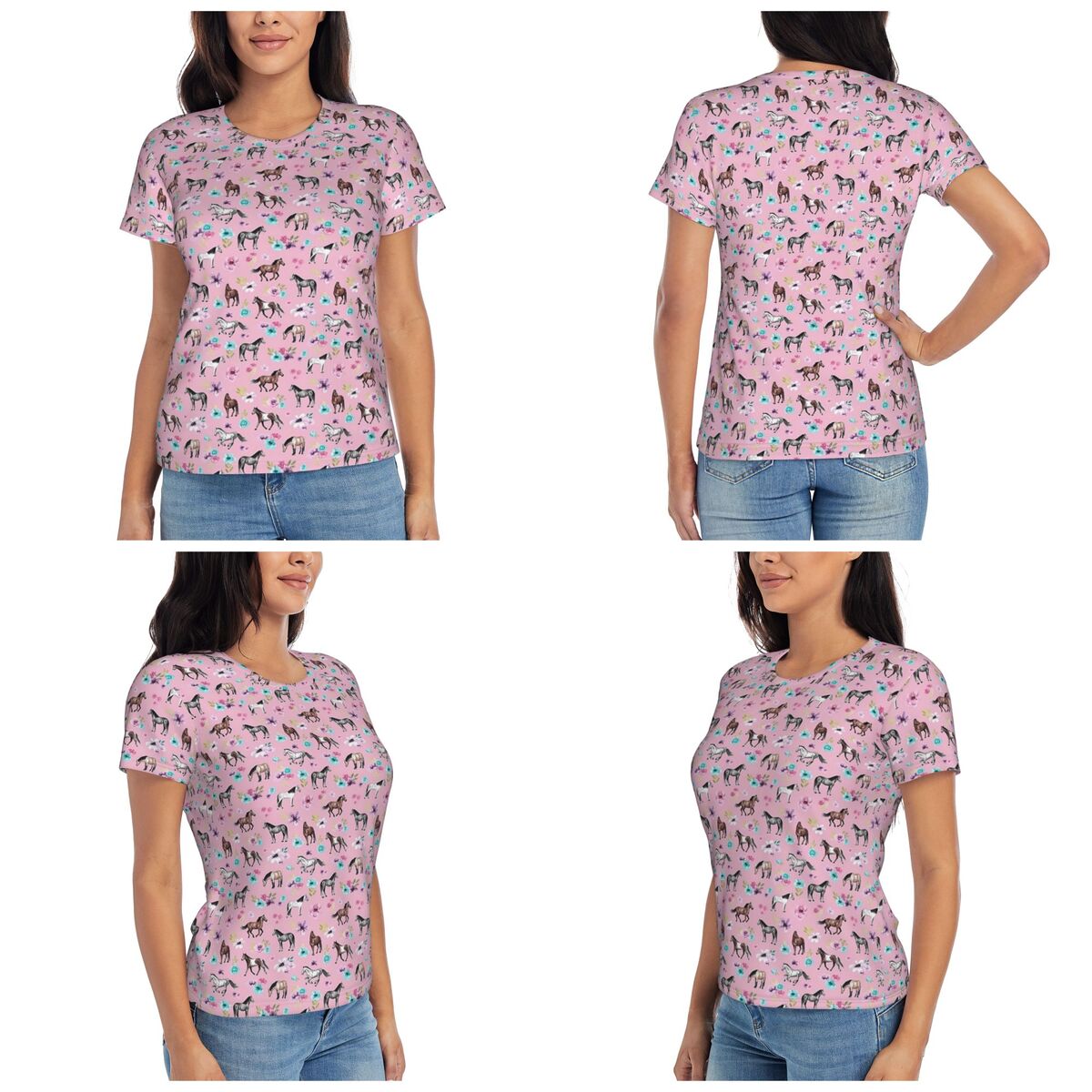 T-shirt da donna con cavalli e - Summer Equestrian Clothing recensione e prezzo