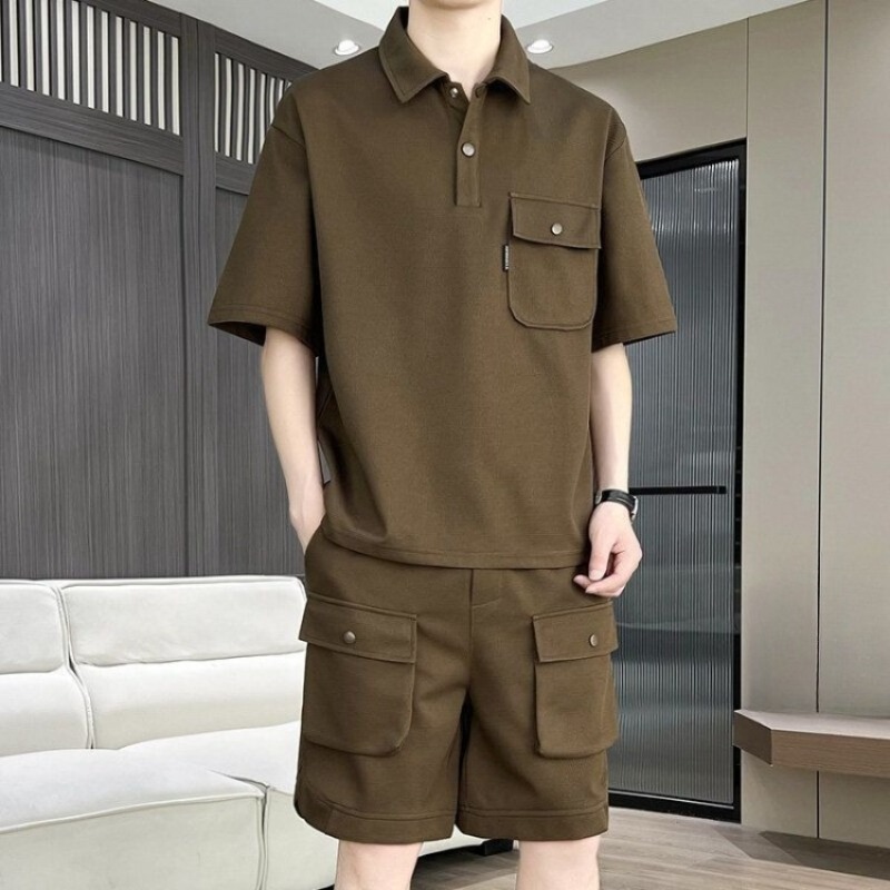 Set Estivo da Uomo con Polo a  - Summer Clothing Sets Men recensione e prezzo