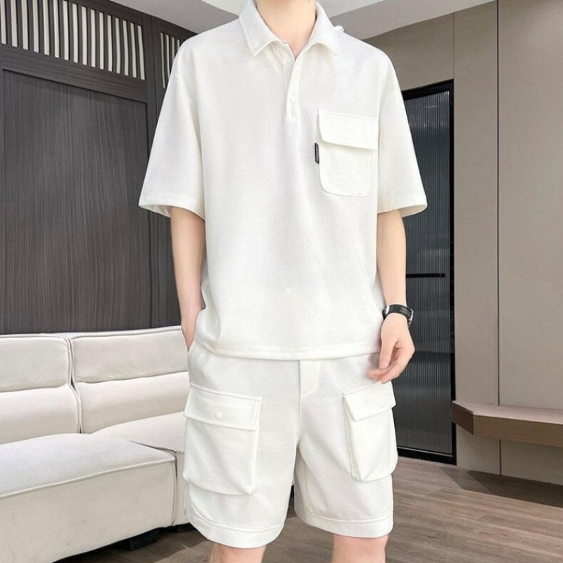 Set Estivo da Uomo con Polo a  - Summer Clothing Sets Men recensione e prezzo