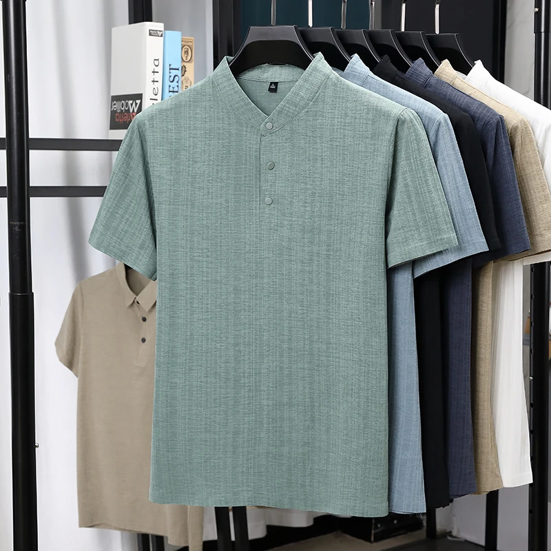 Camicie da uomo a maniche cort - Summer Clothing Linen recensione e prezzo