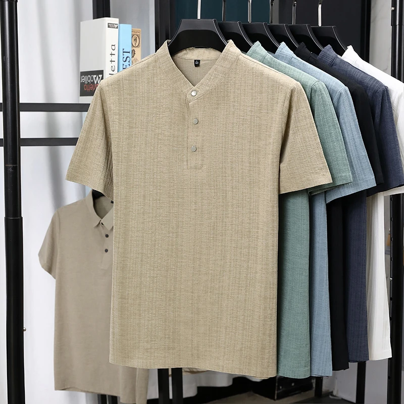 Camicie da uomo a maniche cort - Summer Clothing Linen recensione e prezzo