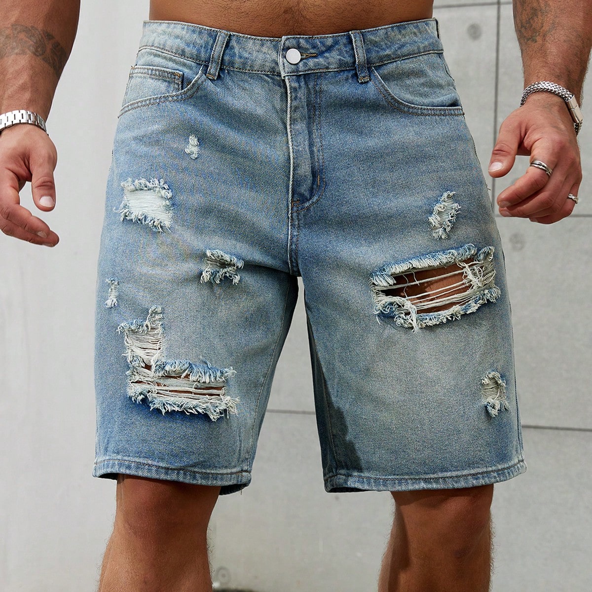 Jeans corti strappati da uomo  - Summer Clothing Brands Men recensione e prezzo