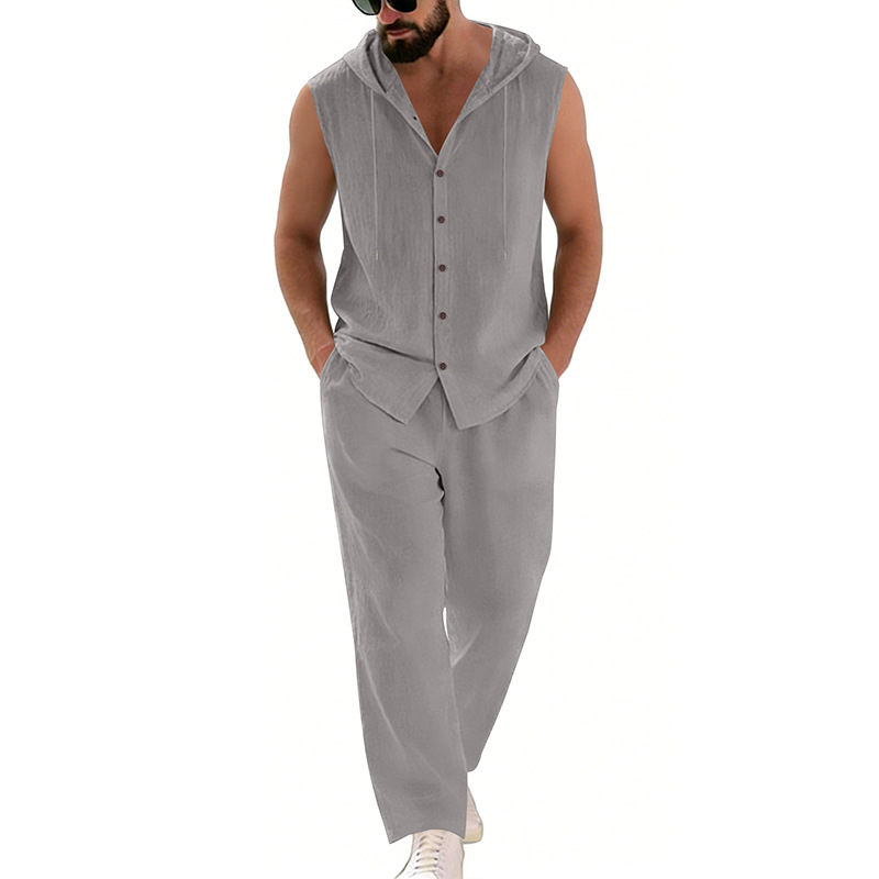 Completo casual da uomo in lin - Summer Clothing Sets Men recensione e prezzo