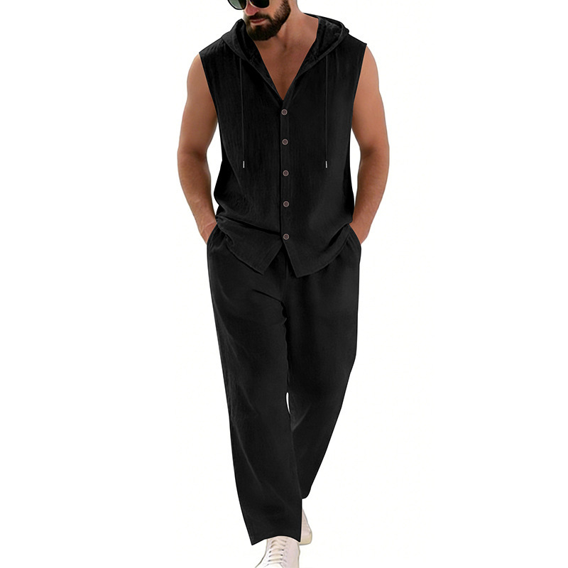 Completo casual da uomo in lin - Summer Clothing Sets Men recensione e prezzo