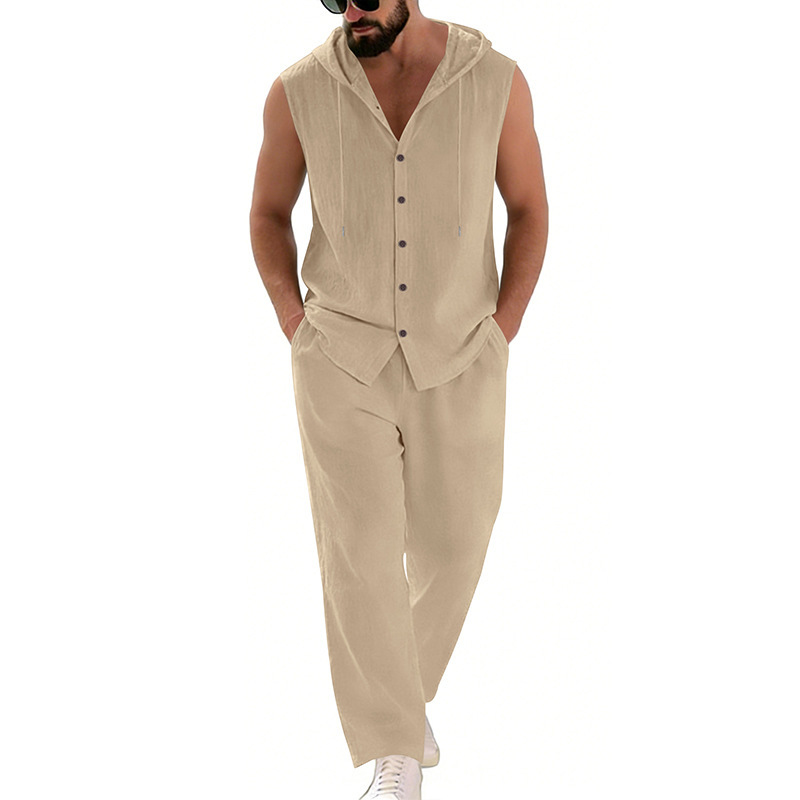 Completo casual da uomo in lin - Summer Clothing Sets Men recensione e prezzo