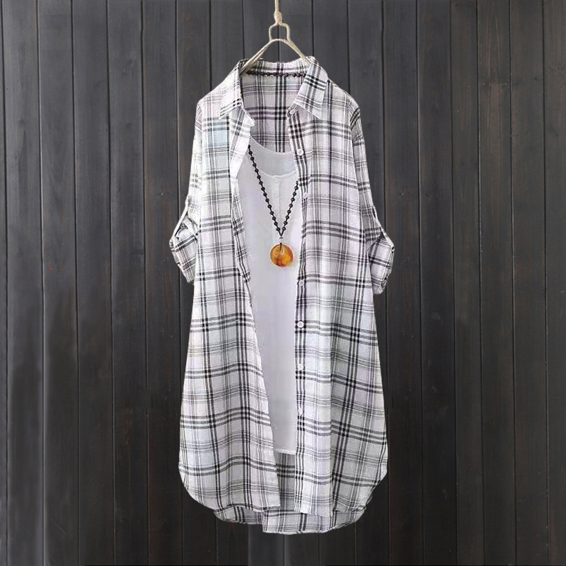 Camicia a quadri da donna esti - Summer Clothing Linen recensione e prezzo