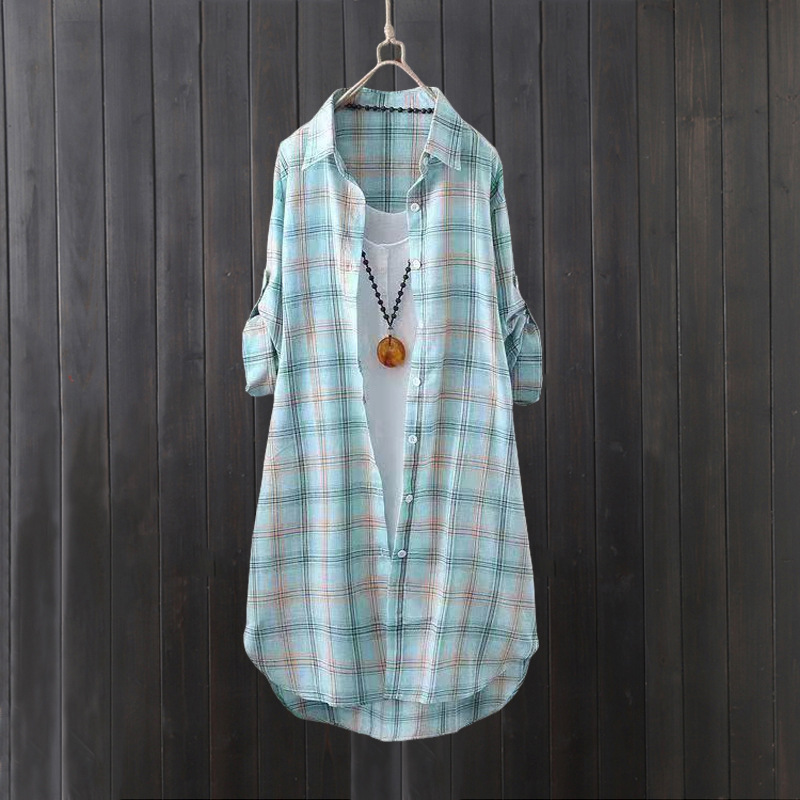 Camicia a quadri da donna esti - Summer Clothing Linen recensione e prezzo