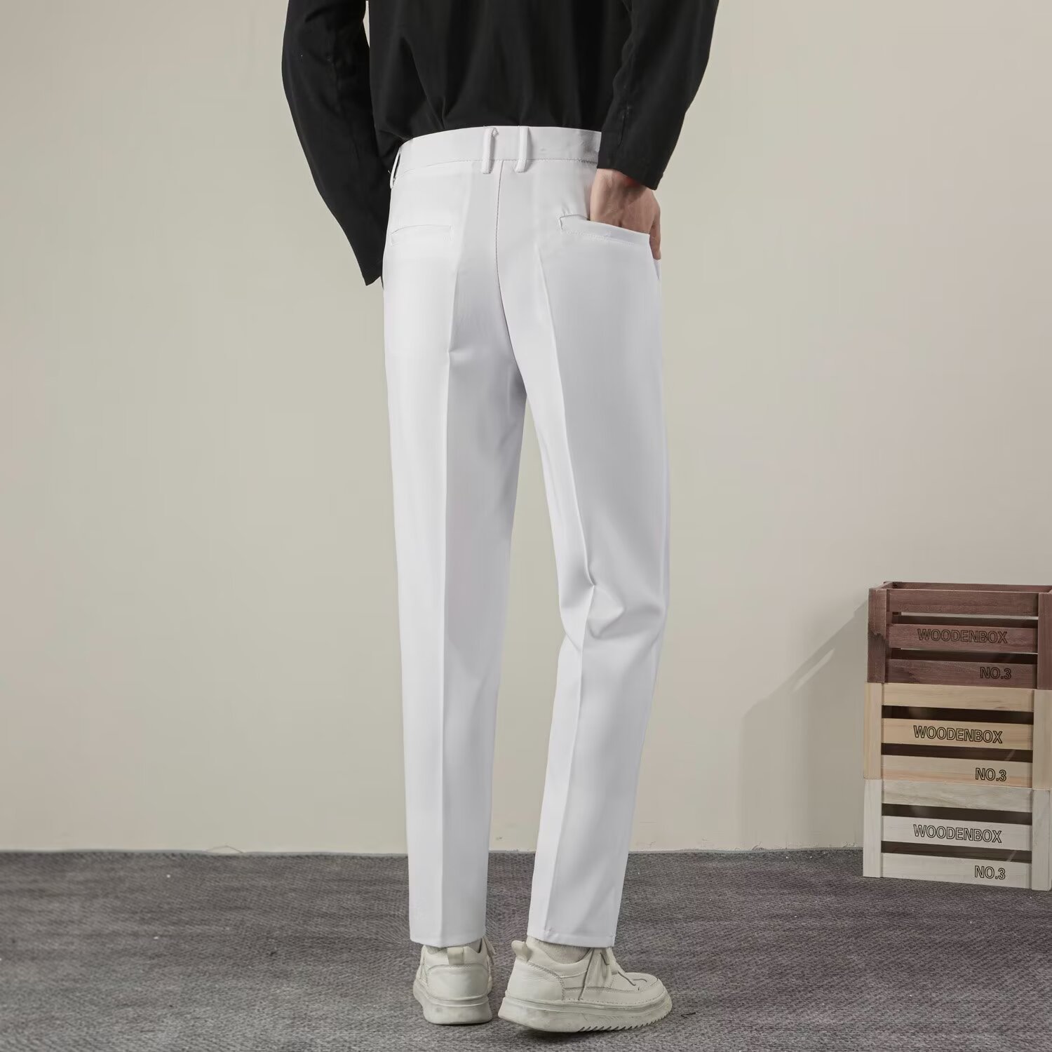 Pantaloni casual dritti tinta  - Summer Clothing Brands Men recensione e prezzo
