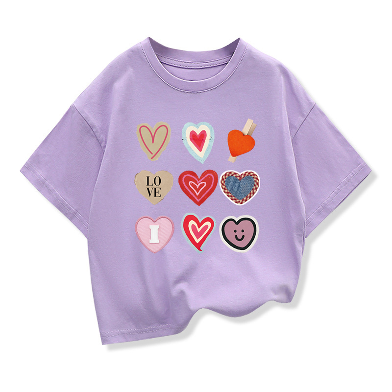 T-shirt a Cuore di Alta Qualit - Summer Clothing Drawing For Kids recensione e prezzo