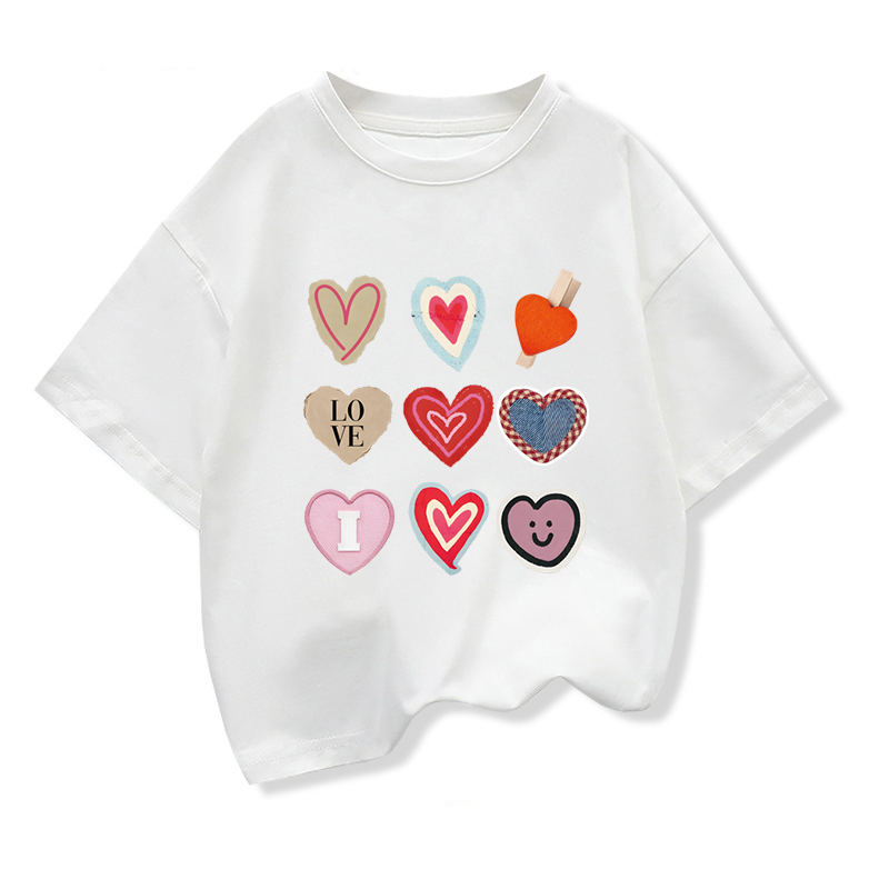 T-shirt a Cuore di Alta Qualit - Summer Clothing Drawing For Kids recensione e prezzo
