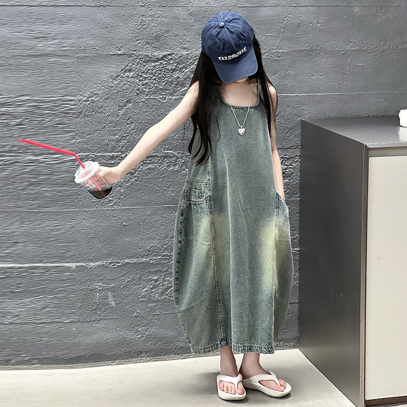 Vintage Blue Bambini Ragazze A - Summer Clothing Linen recensione e prezzo