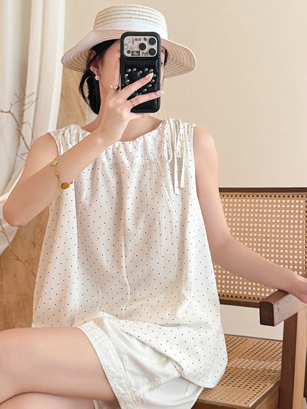 Gilet a pois con scollo rotond - Summer Clothing Wear recensione e prezzo