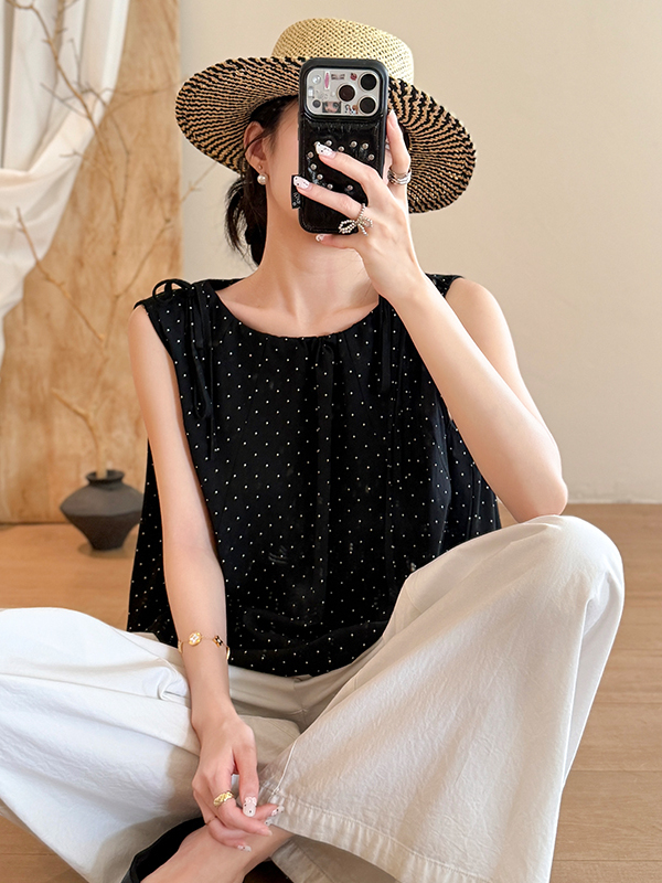 Gilet a pois con scollo rotond - Summer Clothing Wear recensione e prezzo