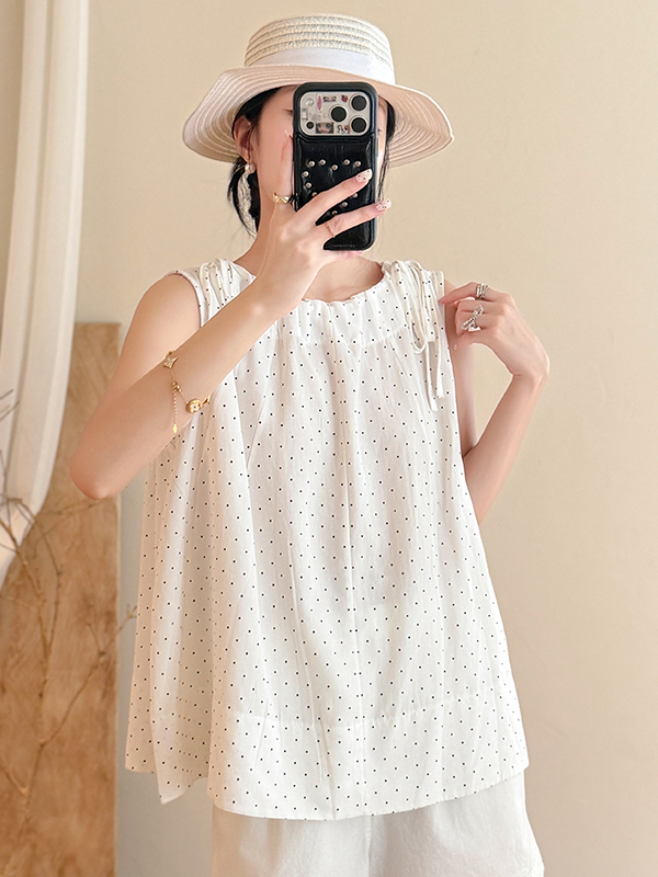 Gilet a pois con scollo rotond - Summer Clothing Wear recensione e prezzo